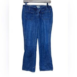 XOXO Retro Fit Loose Fit Corset Tie Waist Denim Junior Size 9/10